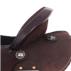 Chocolate RO Black Flat Inlay Round Barrel Saddle