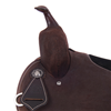Chocolate RO Black Flat Inlay Round Barrel Saddle