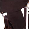 Chocolate RO Black Flat Inlay Round Barrel Saddle