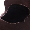 Chocolate RO Black Flat Inlay Round Barrel Saddle