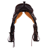 Chocolate 1/2 Breed Sunflower Caiman Round Barrel Saddle