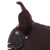 Burns Chocolate RO Barrel Saddle - Notched- Sunny D Floral Corner w/Diamond Half Diamond - Standard 