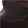 Burns Chocolate RO Barrel Saddle - Notched- Sunny D Floral Corner w/Diamond Half Diamond - Standard 