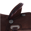 Chocolate RO Celtic Border Notched Barrel Saddle