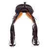 Chocolate SO/RO Barrel Saddle - Round - Half Corner Sunny Daze - Standard Binding