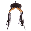 Burns Chocolate RO Barrel Saddle - Round - Full Simple Rope - Standard Binding 