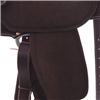 Burns Chocolate RO Barrel Saddle - Round - Full Simple Rope - Standard Binding 