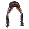 Chocolate 1/2 Breed Natural Buckstitch Round Barrel Saddle
