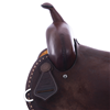 Chocolate 1/2 Breed Natural Buckstitch Round Barrel Saddle