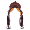 Chestnut 1/2 Breed D Daisy Tooled Seat Buckstitch Round Barr