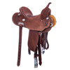 Chestnut 1/2 Breed D Daisy Tooled Seat Buckstitch Round Barr