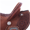 Chestnut 1/2 Breed D Daisy Tooled Seat Buckstitch Round Barr
