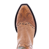 Ladies Hand Tooled Floral Smooth Ostrich Cowboy Boots