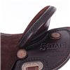 Burns Chocolate SO/RO Barrel Saddle - Round - Full Celtic Border w/ Sponsorships 