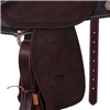 Burns Chocolate SO/RO Barrel Saddle - Round - Full Celtic Border w/ Sponsorships 