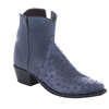 Ladies Indigo Full Quill Ostrich Short Boots