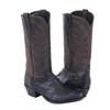 Ladies 13" Black Full Quill Ostrich Tobac Winn Cowboy Boot