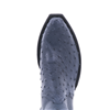 Ladies Indigo Full Quill Ostrich Short Boots