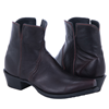 Ladies Black Cherry Goat Short Boots w/ Mini Vibram Sole