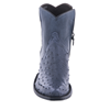 Ladies Indigo Full Quill Ostrich Short Boots