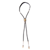 JJ Arrowhead Black Braided Bolo w/ 14K Chief