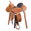 Russet SO Buckstitched Black Alligator Round Barrel Saddle