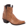 Ladies Short Brandy Smooth Ostrich Boot