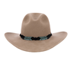 Picasso Turquoise & Black Beaded Feather Hat Band