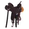 Chocolate RO D Daisy Snake Border Round Barrel Saddle
