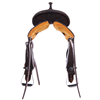 Chocolate RO D Daisy Snake Border Round Barrel Saddle
