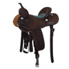 Chocolate RO Turquoise Python Spotted Border Barrel Saddle 
