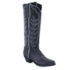 Ladies 17" Black Bison Winn Stitch Cowboy Boot
