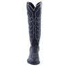 Ladies 17" Black Bison Winn Stitch Cowboy Boot