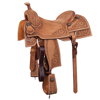 Burns Russet Barbwire Border Ranch Cutter Saddle