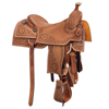 Burns Russet Barbwire Border Ranch Cutter Saddle