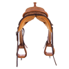 Burns Russet Barbwire Border Ranch Cutter Saddle