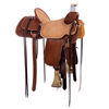 Burns Chestnut SO Russet RO Ranch Rope Saddle - Conventional Roper - 1/2 MW Floral 1/2 DHD Border - 