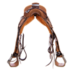 Burns Russet SO/RO Ranch Saddle - Kidney Bean -  1/4 WYO w/ Tooled Exposed Stirrup Leathers