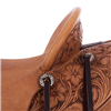 Burns Russet SO/RO Ranch Saddle - Kidney Bean -  1/4 WYO w/ Tooled Exposed Stirrup Leathers