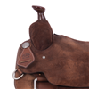 Burns Chocolate RO Team Rope Saddle - Conventional Roper - Sponsorship Lettering Chris Irwin Memoria 