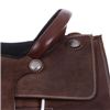Burns Chocolate RO Team Rope Saddle - Semi Square - Brand; Lettering - Black Full Padded Seat