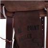 Burns Chocolate RO Team Rope Saddle - Semi Square - Brand; Lettering - Black Full Padded Seat