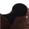Burns Chocolate RO Team Rope Saddle - Semi Square - Brand; Lettering - Black Full Padded Seat