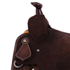 Burns Chocolate RO Team Roper - Semi Square - Deluxe Barbed Wire border w/ WYO Flower 