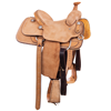 Russet RO 1/4 Chocolate Buckstitch Team Rope Saddle