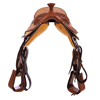 Burns Chestnut SO/RO Team Roper - Conventional - 1/2 Snake Border w/ Sunny D Flower 