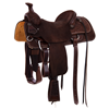 1/4 Chocolate Conventional Oak Leaf Team Rope Saddle