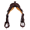 1/4 Chocolate Conventional Oak Leaf Team Rope Saddle