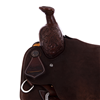 1/4 Chocolate Conventional Oak Leaf Team Rope Saddle
