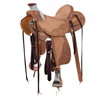 Russet RO Deluxe Barbwire 3/4 Wyo Kidney Bean Ranch Saddle 